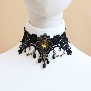 Vintage Gothic Victorian Lace Jewelry Chocker Necklace J12036