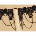 Gothic Vintage Pendant Black Lace Cross Choker Necklace J12034