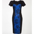Fashion Round Neck Leopard Print Evening Party Pencil Bodycon Midi Dresses N11932