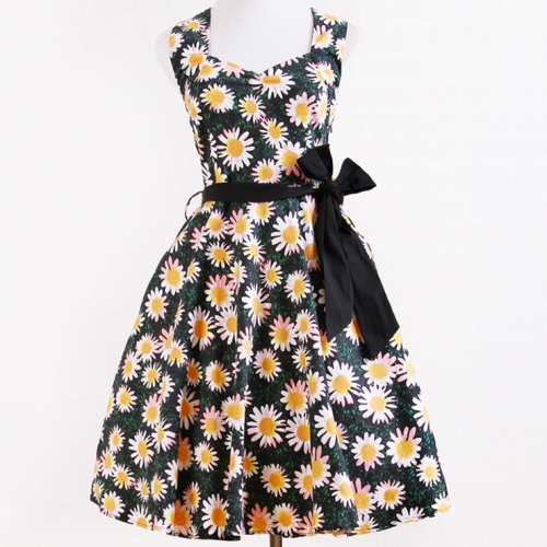 1950's Vintage Halter Floral Print Cocktail Dress N11928