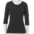 Sexy Plain Round Neck Half Sleeve Casual Shirt N11865