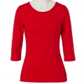 Sexy Plain Round Neck Half Sleeve Casual Shirt N11864