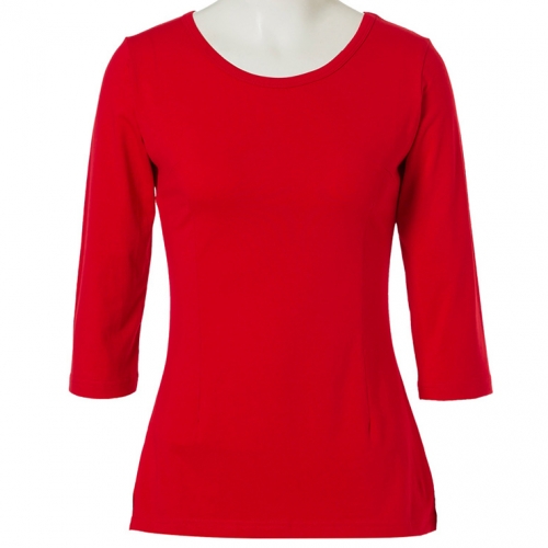 Sexy Plain Round Neck Half Sleeve Casual Shirt N11864