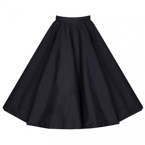 Charming Plain High Waisted Flared Swing Skirt HG11821