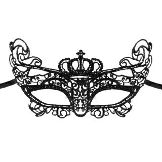Women's Sexy Crown Masquerade Party Fancy Black Lace Mask Halloween MS11767