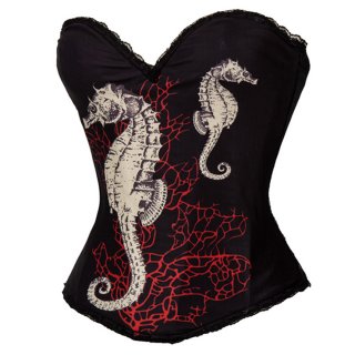 Sexy Burlesque Coral Halloween Costume Overbust Corset N11621