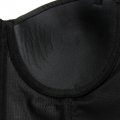 Gold Metal Stick Black Underwire B cup Bustier Crop Top Bra N11583