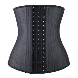 25 Spiral Steel Boned Latex Waist Training Cincher Underbust Corset N11124