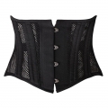Women's 26 Steel Boned Breathable Mesh Short Torso Waist Training Corset Waspie N11006