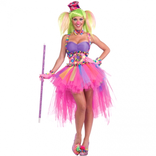 Colorful Tutu Clown Costume N8612