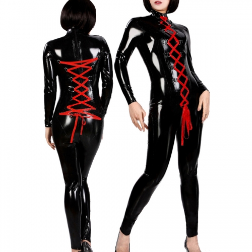 Lace up Front and Back Jumpsuit N8505
