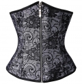 Floral Lace Gothic Zipper Corset N8395