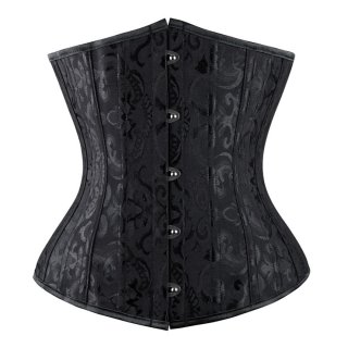 24 Spiral Steel Boned Brocade Corset N8268