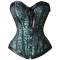 Strapless Green Burlesque Corset M6531