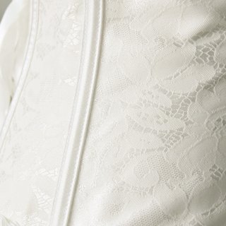 Strapless White Burlesque Corset M6529