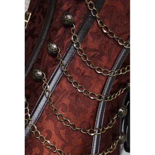 Brown Steel Boned Steampunk Corset N5177