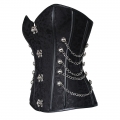 Black Steel Boned Steampunk Corset N5545