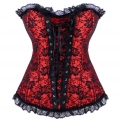 Lace-Up Brocade Corset M5212