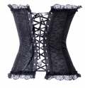 Black Strapless Lace-Up Corset M5211