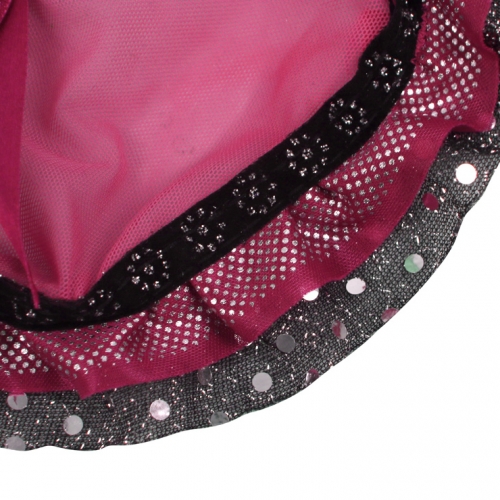 Amaranth mesh & lace thong PT0028