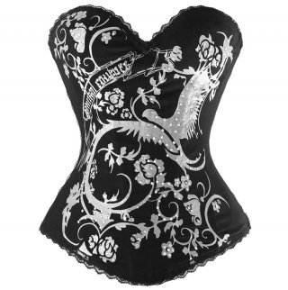 Magic Printed Rhinestone Corset N1252