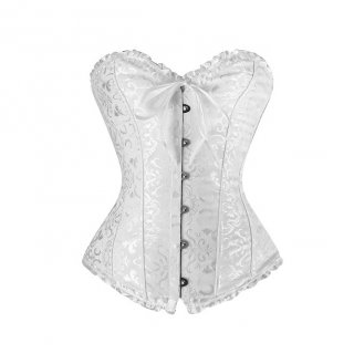 Satin floral lace corset N2731