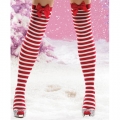 Nylon Striped Thigh Highs HG2199