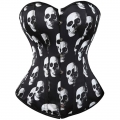 Sexy Black Skull Day of The Dead Halloween Costume Corset N23663