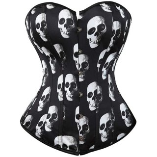 Sexy Black Skull Day of The Dead Halloween Costume Corset N23663