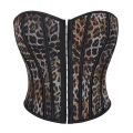 Leopard Print Single Breasted Women's Tube Top Push Up Palace Corset N23640