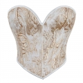 Gold Printed Strapless Women's Strapless Bustier Sexy Body-Shaping Top N23638