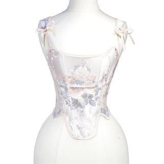 Bustier Tops for Women Renaissance Floral Lace Up Bodyshaper Corset ? N23621