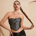 Womens Lace Up Corset Top Overbust Body Shaper Bustier Corsets for Women N23626