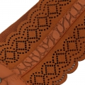 Fashion Brown Leather Stretch Waistband Front Lace-up Hollow Cincher Corset Belt N14798