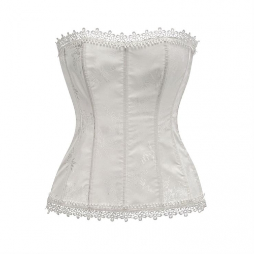 Women's White Lace Waisted Palace Shapewear N23574