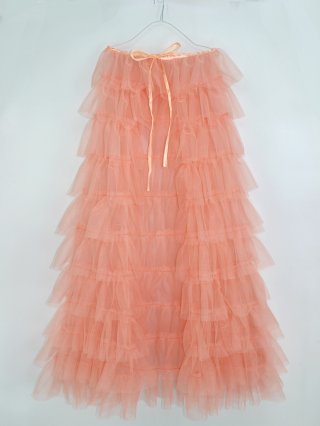 Sexy Sweet Girl Fluffy High Waist Slim Long A-Line Ballet Style One-Piece Skirt N23567