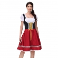 Women's Black and Red Dress Adult Beer Girl Oktoberfest Serving Costume N23550