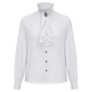 Men's pleated shirt medieval shirt steampunk victorian top underneath for halloween costume N23529