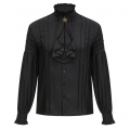 Men's pleated shirt medieval shirt steampunk victorian top underneath for halloween costume N23528