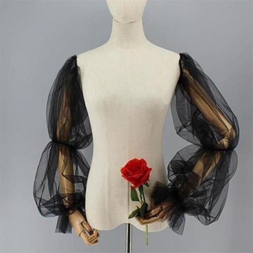 Sexy Women's Black Gauze Long Gloves HG23521