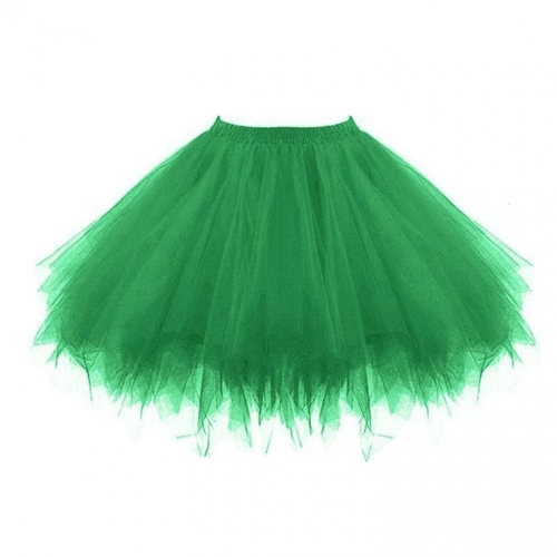 Gothic Tutu Mesh Tulle Harajuku A-Line Multi-layered Elastic Petticoat Cosplay Mini Skirt HG23491