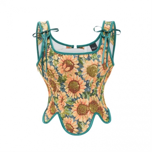 Fashion Womens Sexy Vintage 1920s Renaissance Lace Trim Corset Bustier N23453