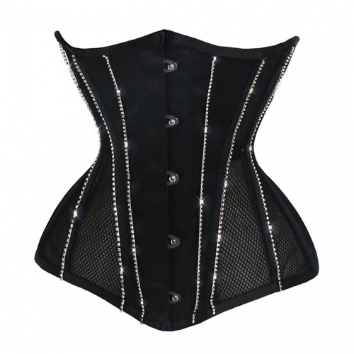 Sexy 14 Steel Boned See-through Mesh Breathable Bodyshaper Waist Cincher Underbust Corset N23370