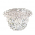 Gothic White Pearl Sequins Nightclub Masquerade Cosplay Halloween Bride Costume Top Hat J23320
