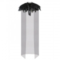 Victorian Gothic Black Feather Cloak One-piece Lace-up Long Gauze Shawl Corset Accessories N23318