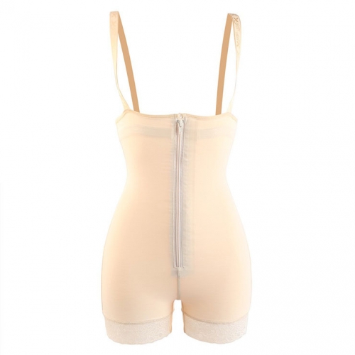 Sexy Complexion Spaghetti Straps Zipper Slimming Jumpsuit Underwear PT23258
