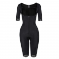 Women's Black Front Zipper Leaking Crotch Butt Lifter Shapewear Thigh Slimmer PT23252