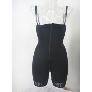Sexy Black Spaghetti Straps Zipper Slimming Jumpsuit Underwear PT23249