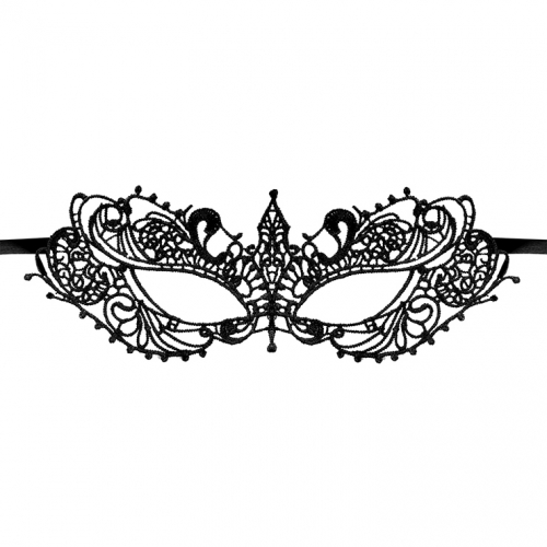 Women's Mysterious Black Lace Masquerade Party Mask MS11772