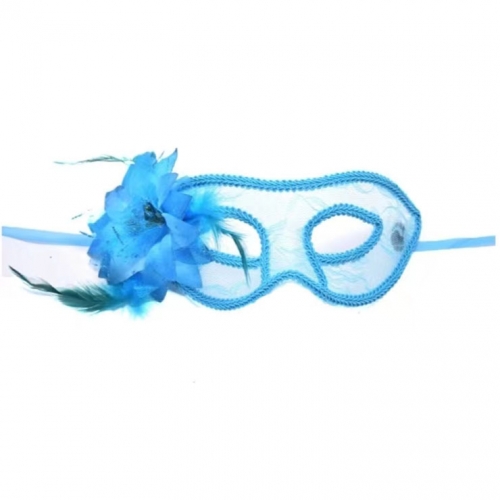 Fashion Women's Seductive Masquerade Party Blue Lace Lily Mask MS22983